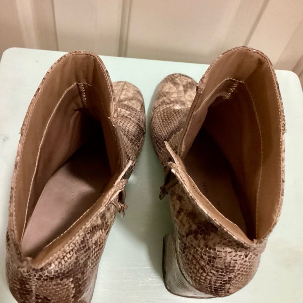 Chinese Laundry Women’s Size 9 Block Heel Snake Skin Daria Ankle Booties EUC - Picture 4 of 11